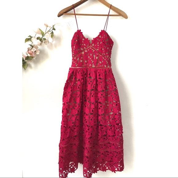 Self-Portrait Dresses & Skirts - Self-Portrait Azaelea Pink Lace Dress